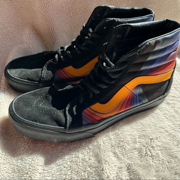 Vans Sk8-Hi Refract Black Retro Skateboard Sneakers - Picture 7 of 9